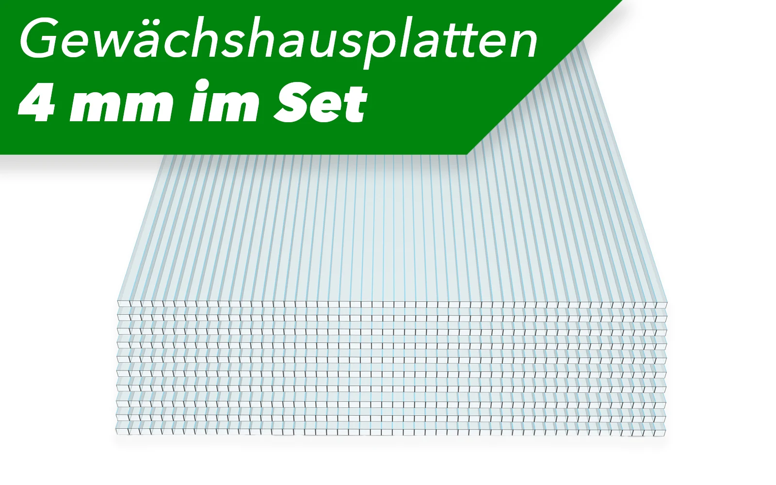 Gewächshausplatten im Set in 4 mm Stärke