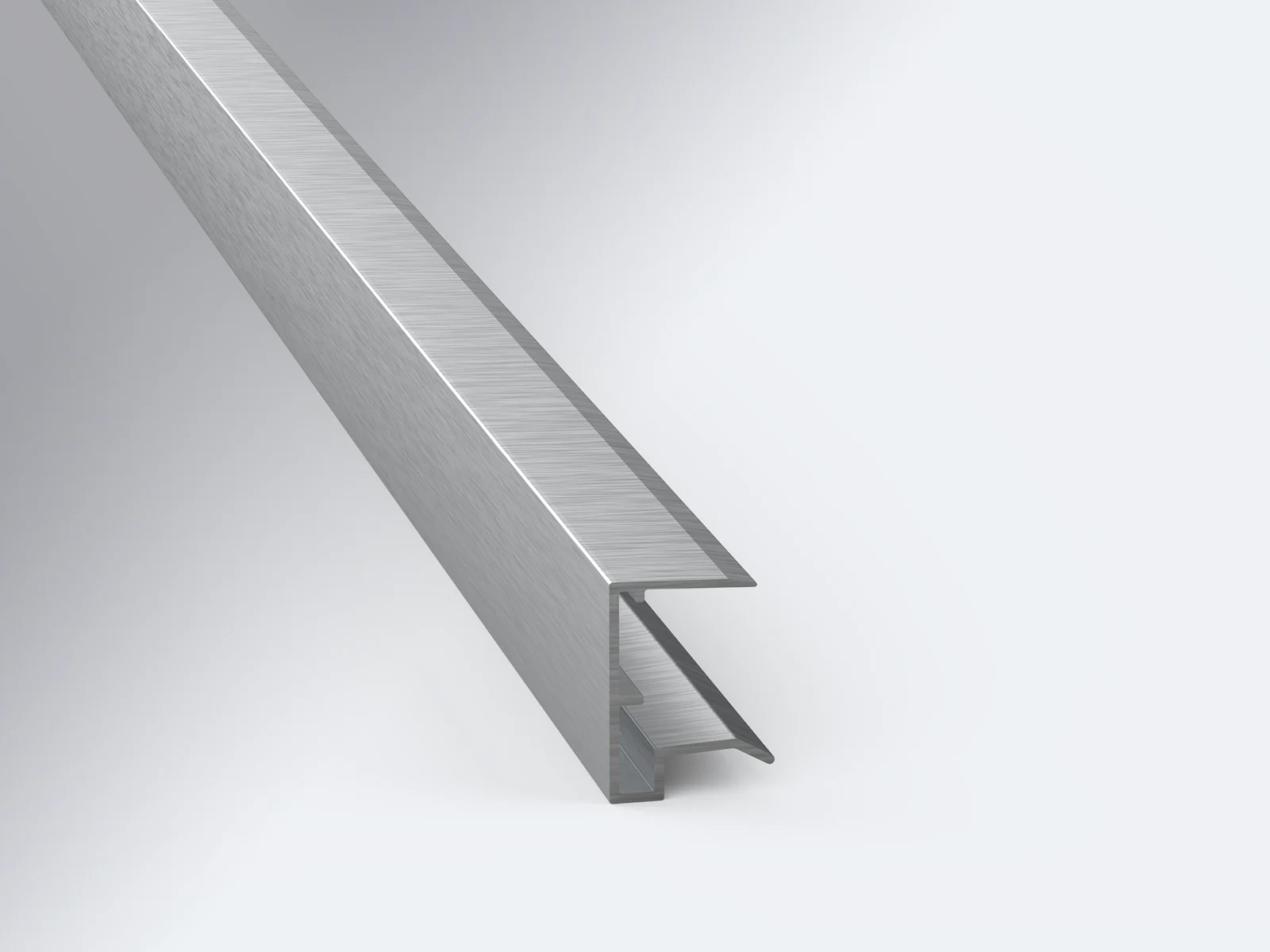 Abschlussprofil Kantenschützer für 16 mm Stegplatten aus mit Tropfkante pressblank Aluminium