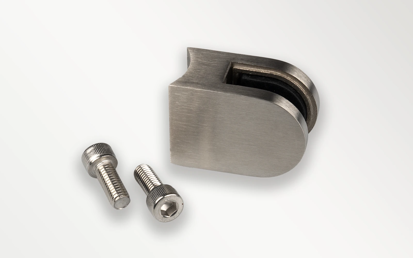 Klemmhalter für HPL Platten in 6-6 mm Stärke für Rundrohre