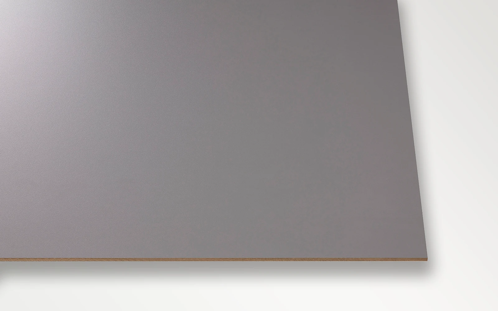 Frontansicht von 8 mm HPL Fassadenplatte dunkelgrau RAL 7037 für Balkongeländer oder Fassaden Frontansicht von 8 mm HPL Fassadenplatte dunkelgrau RAL 7037 für Balkongeländer oder Fassaden