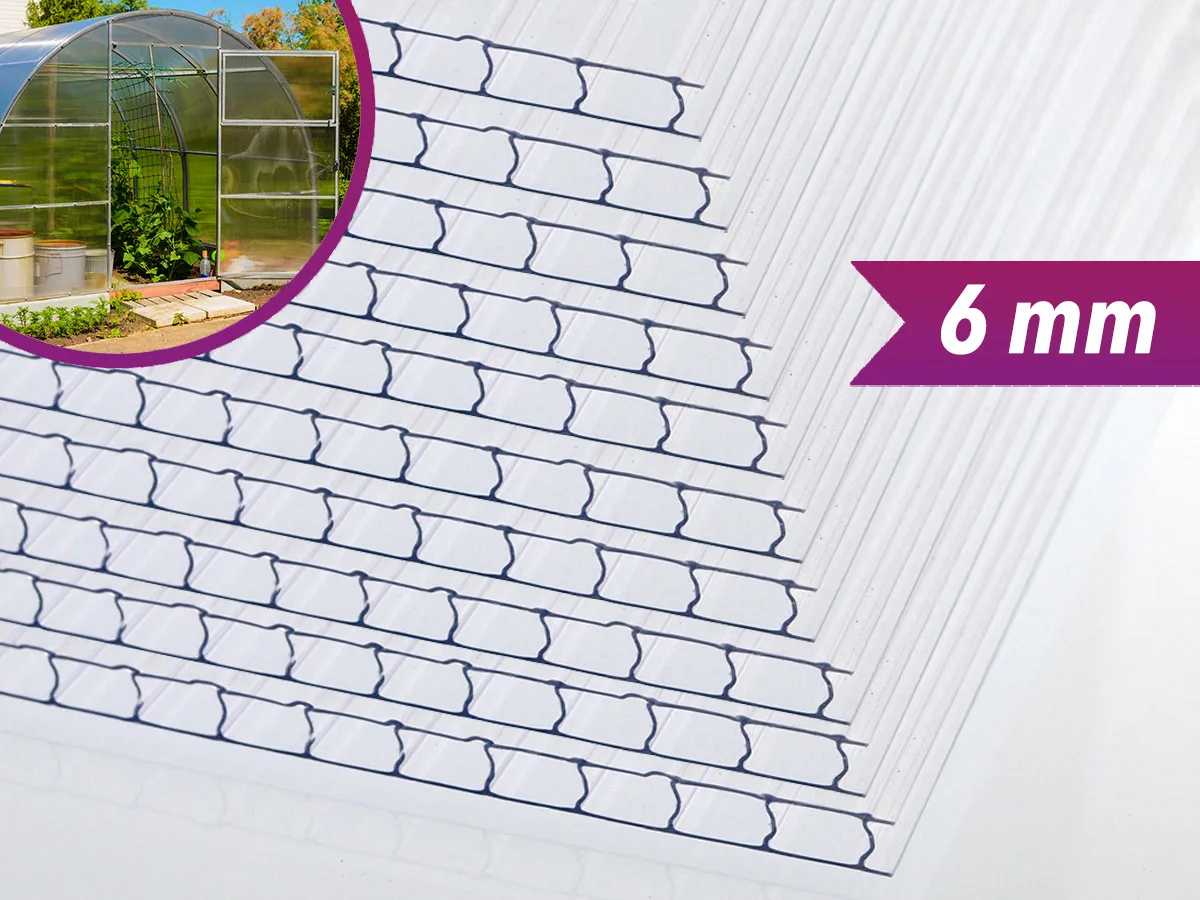 Polycarbonat Gewächshausplatten im Set 6 mm Polycarbonat Gewächshausplatten im Set 6 mm