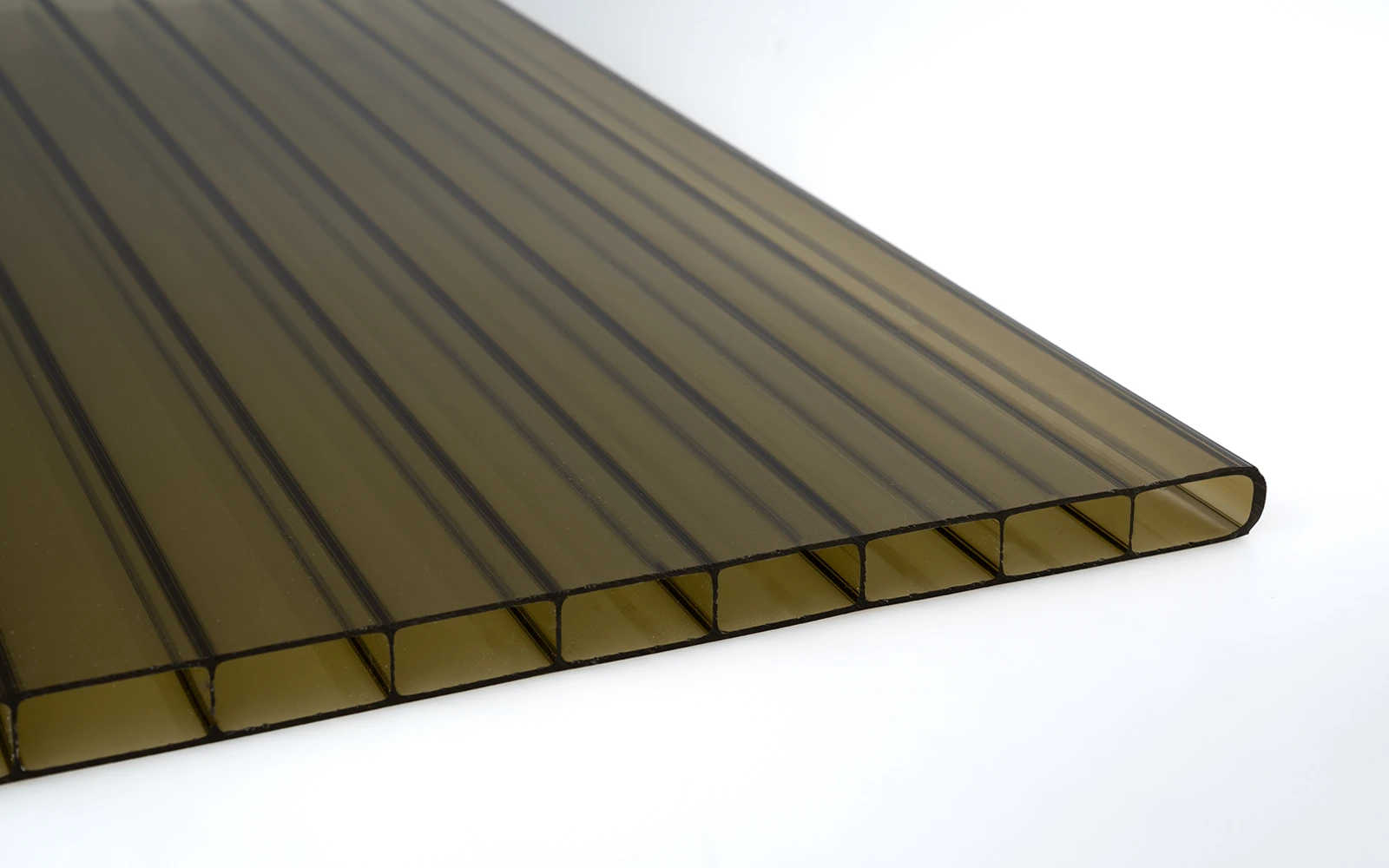 Acrylglas Stegplatte 16/32 mm bronze