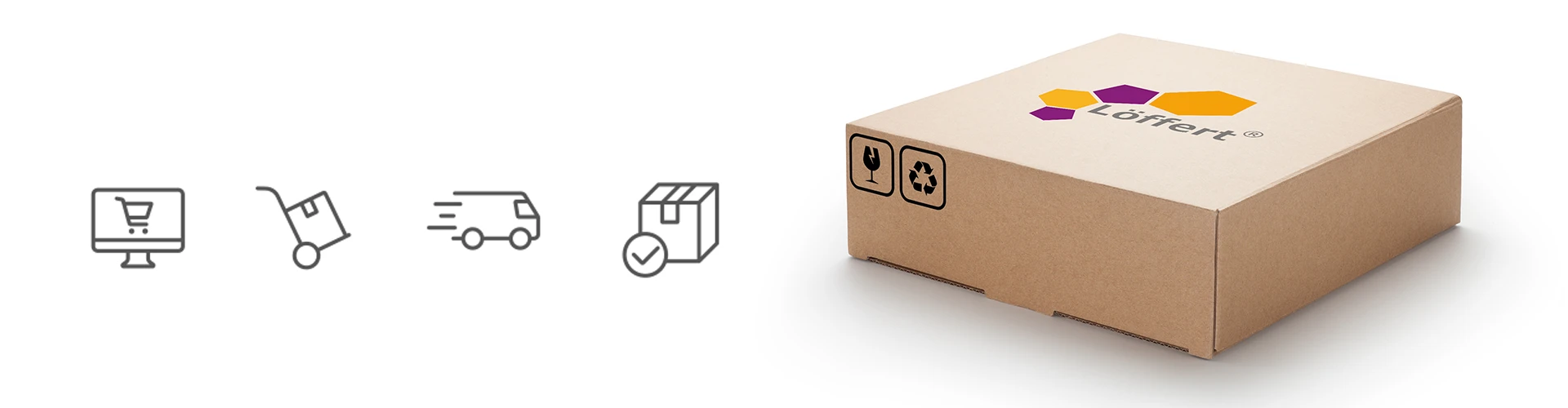 Kartonage Acrylglas Acrylglas Zuschnitt in einem Karton