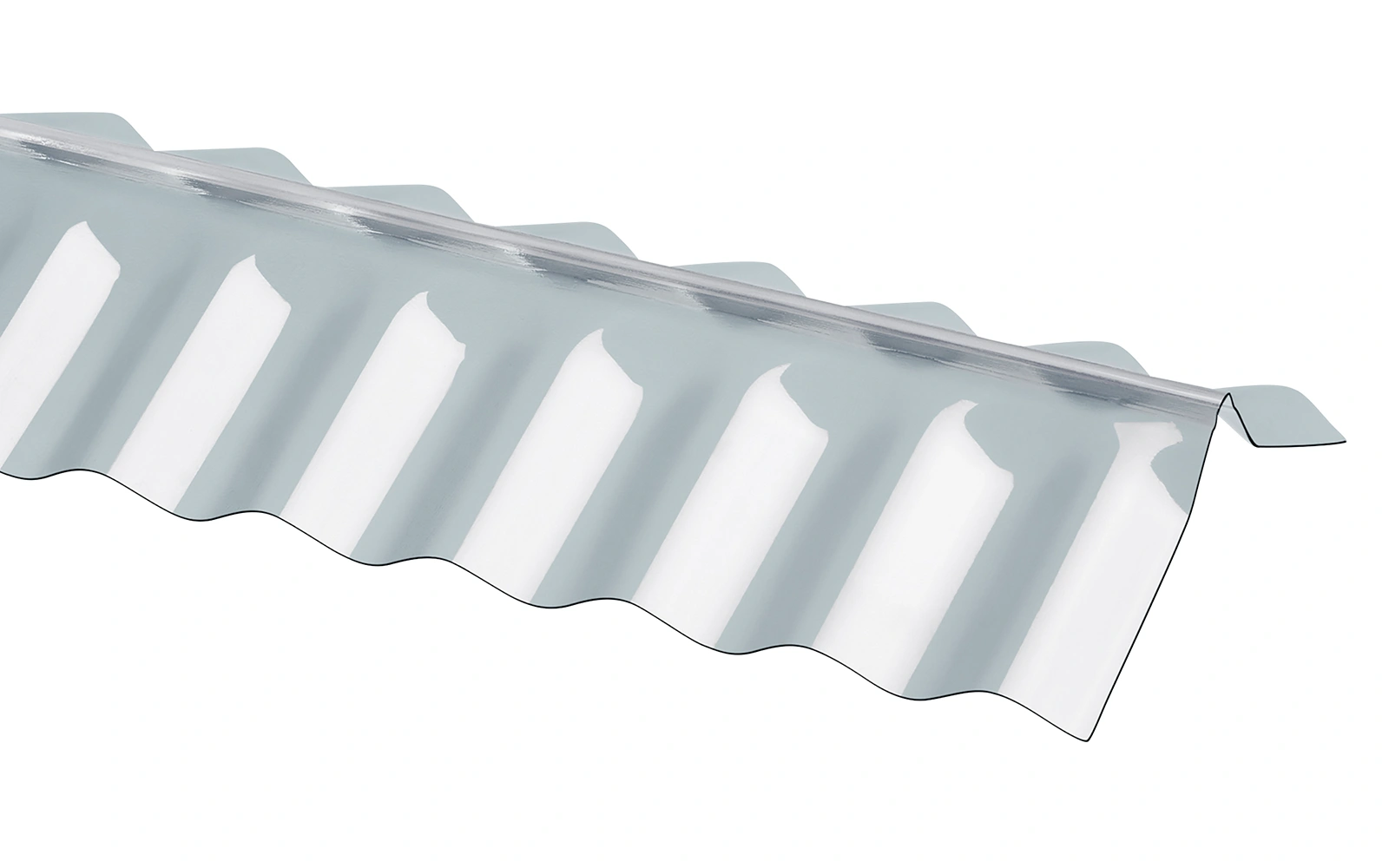 Firsthaube Polycarbonat für Sinus Wellplatten