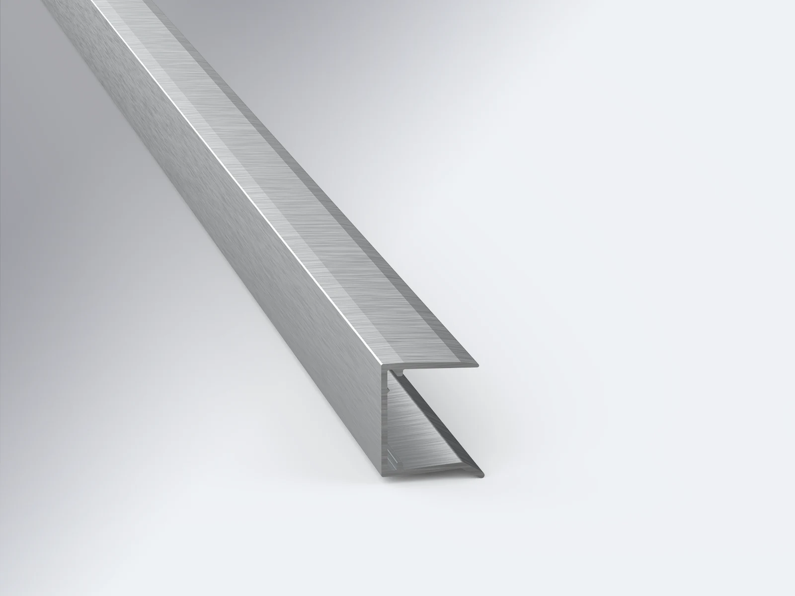 Abschlussprofil Kantenschützer für 16 mm Stegplatten aus pressblank Aluminium