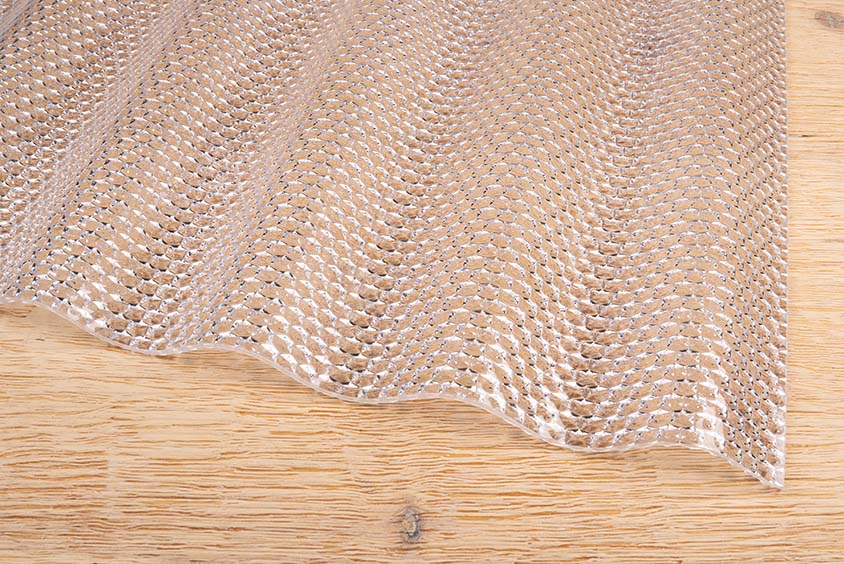 Wellplatte Acrylglas 3,0 mm Wabe Sinus 76/18 farblos Wellplatte Acrylglas 3,0 mm Wabe Sinus 76/18 farblos