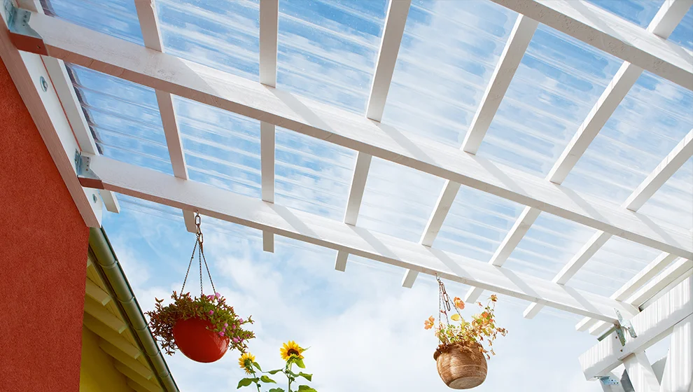 Polycarbonat Wellplatten Terrassendach