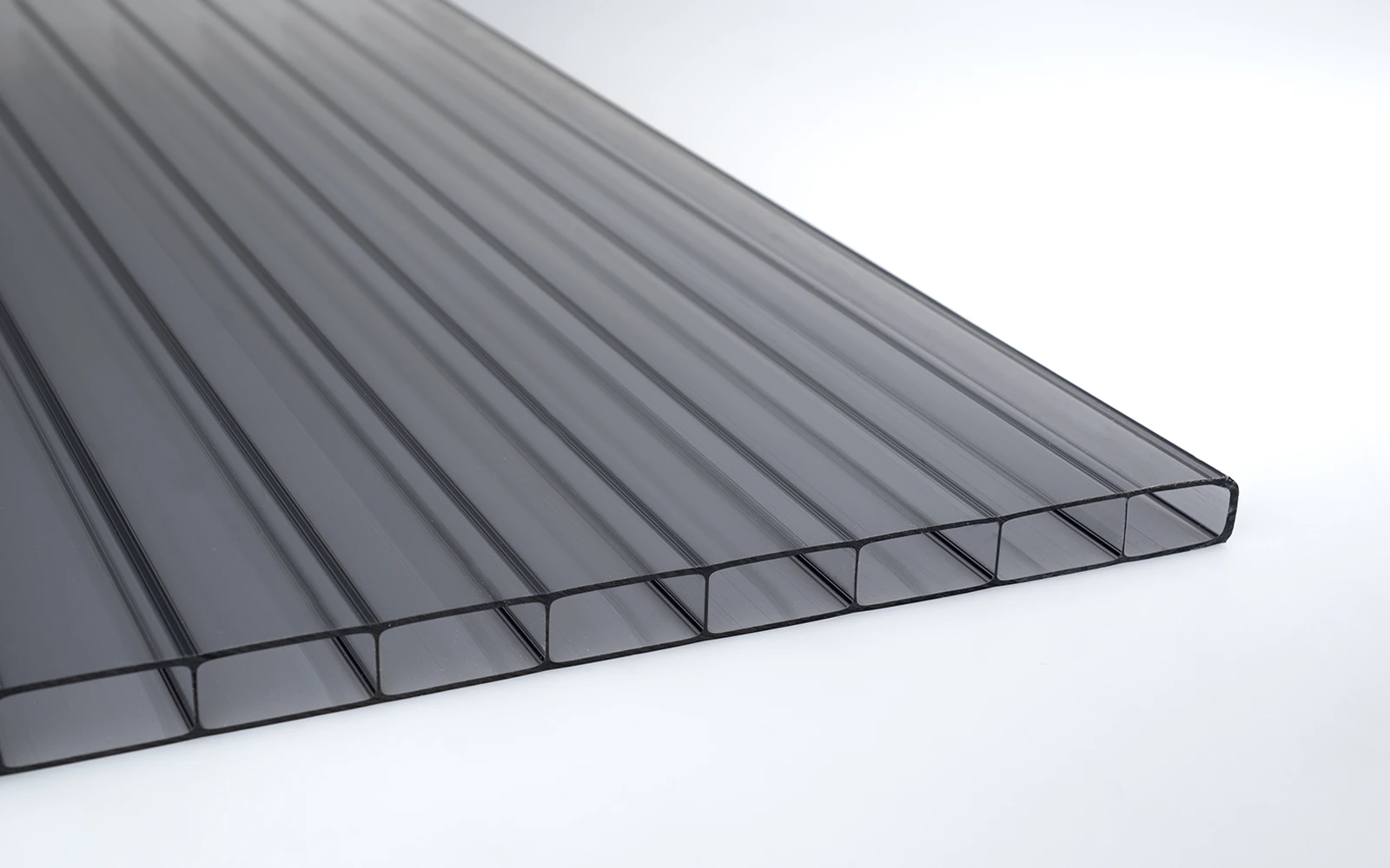 Doppelstegplatte 16 mm grau anthrazit 16/32  Polycarbonat 