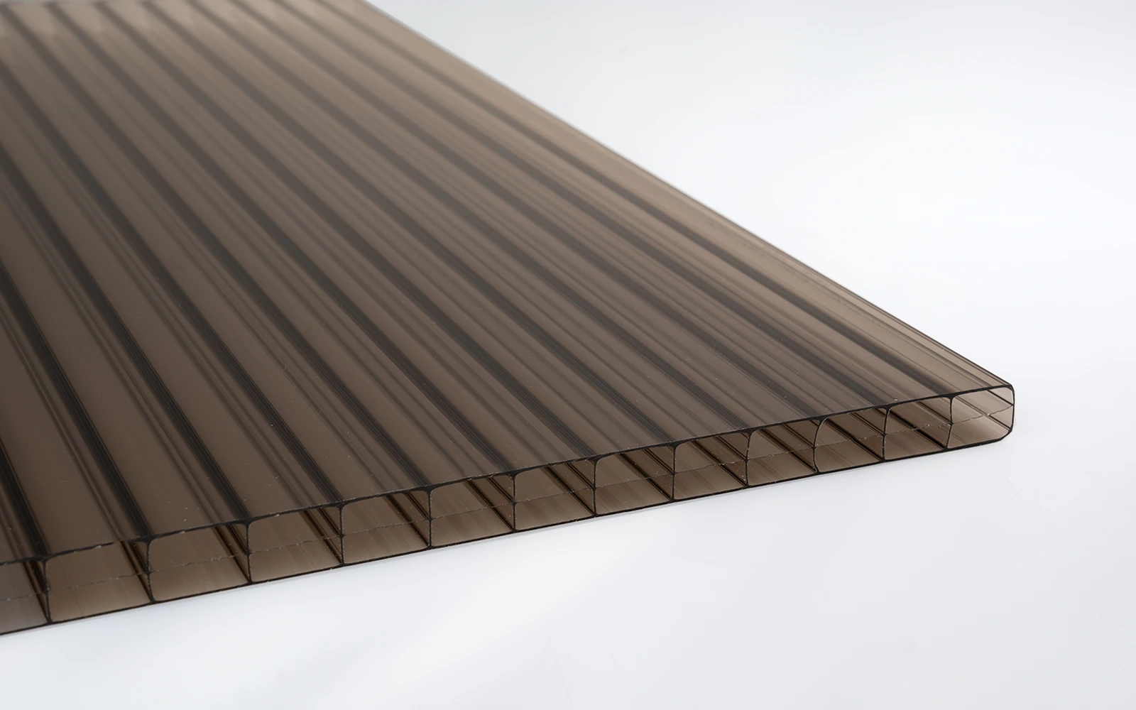 Polycarbonat Stegplatte 16 mm - 3 Fach bronze braun 
