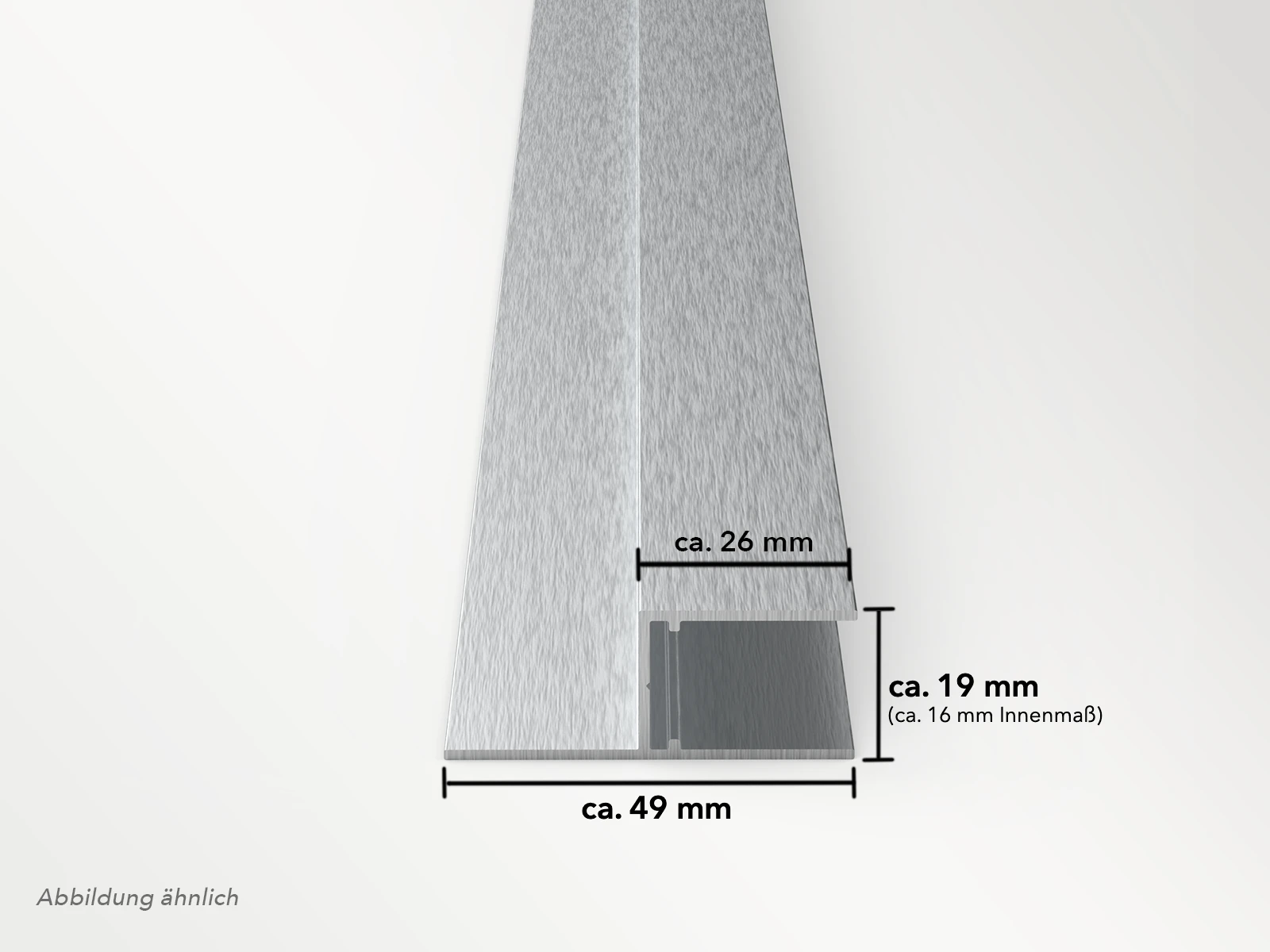 Alu h Profil für 16 mm Stegplatten Alu h Profil für 16 mm Stegplatten