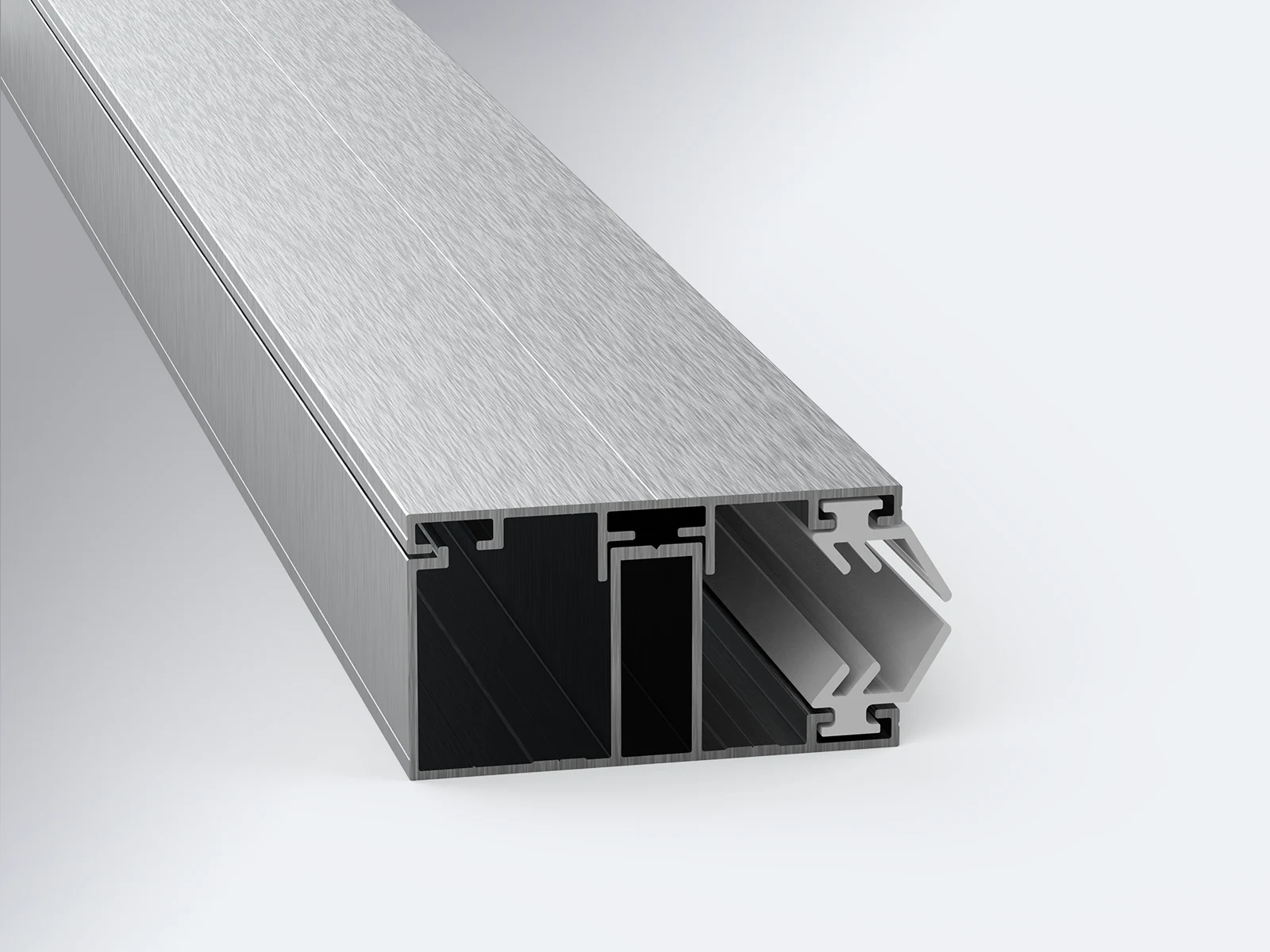 Randprofil für 16 mm Doppelstegplatten aus Aluminium Ober und Unterteil