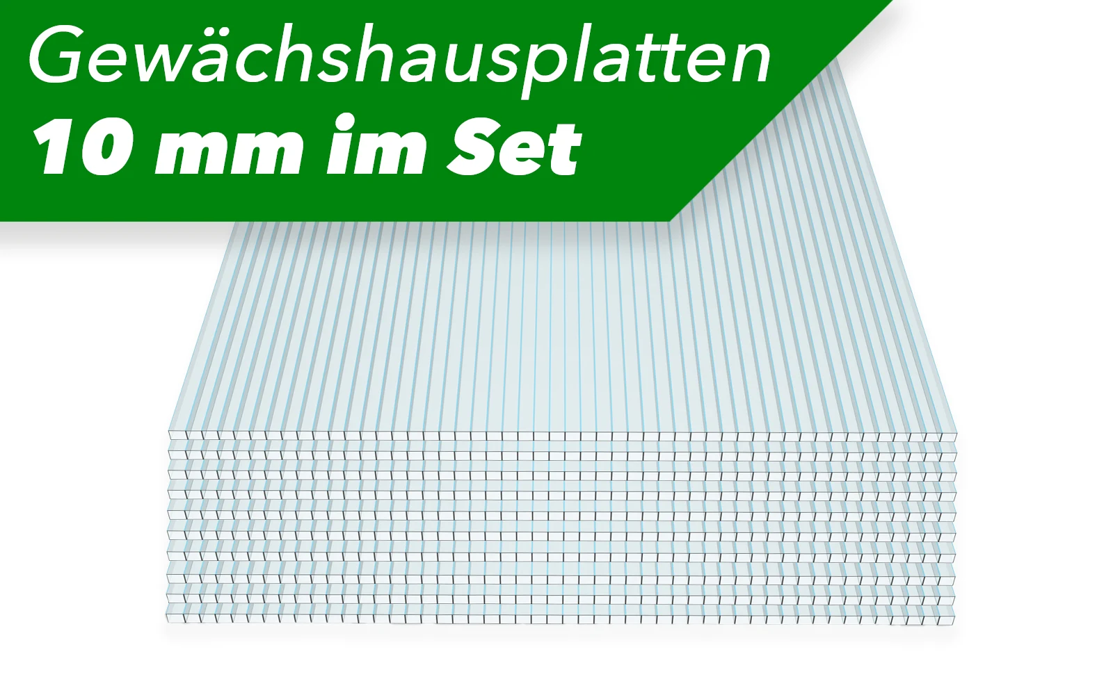 Gewächshausplatten im Set in 10 mm Stärke