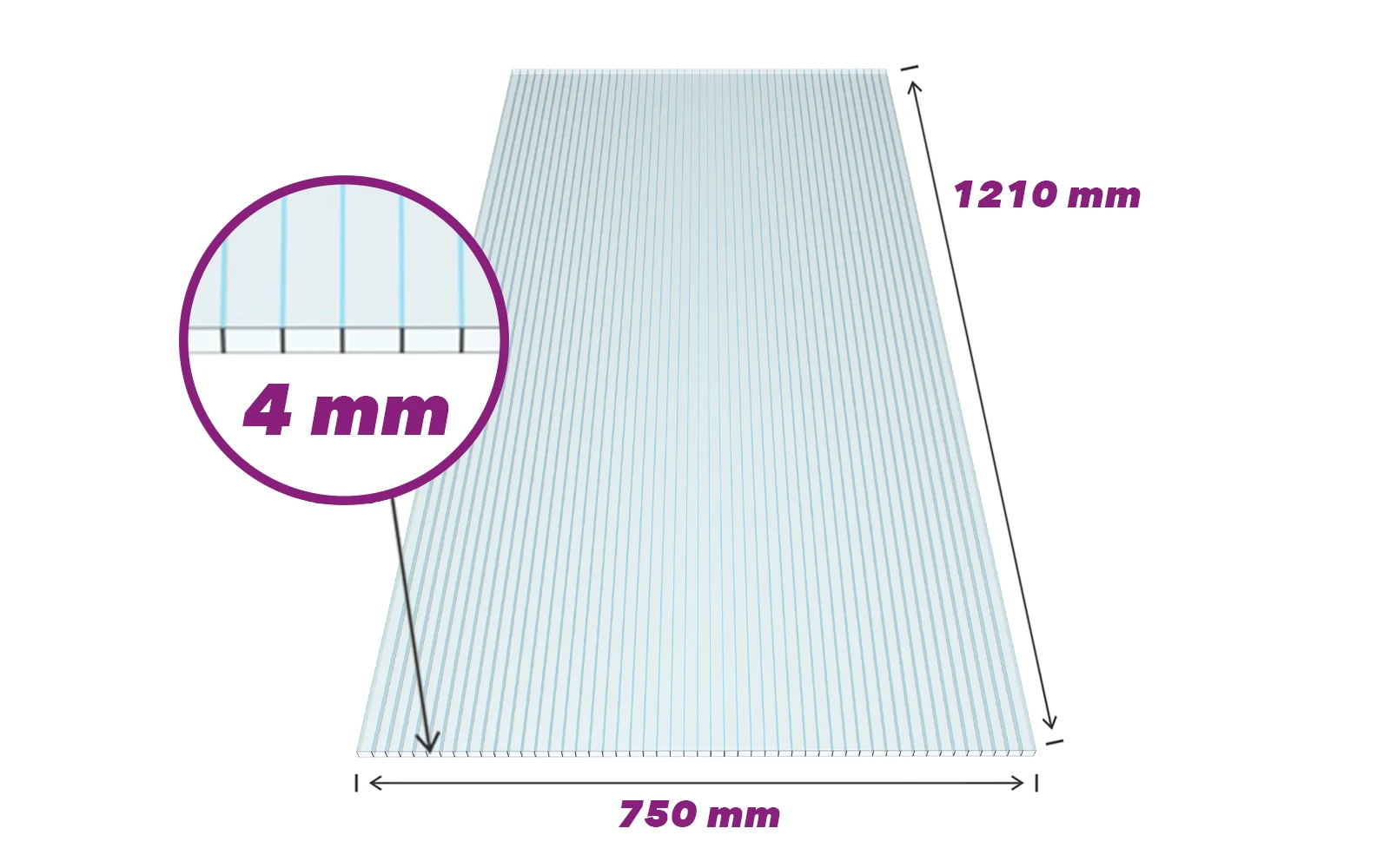 4 mm Gewächshausplatte 1210 x 750 mm farblos polycarbonat 4 mm Gewächshausplatte 1210 x 750 mm farblos polycarbonat