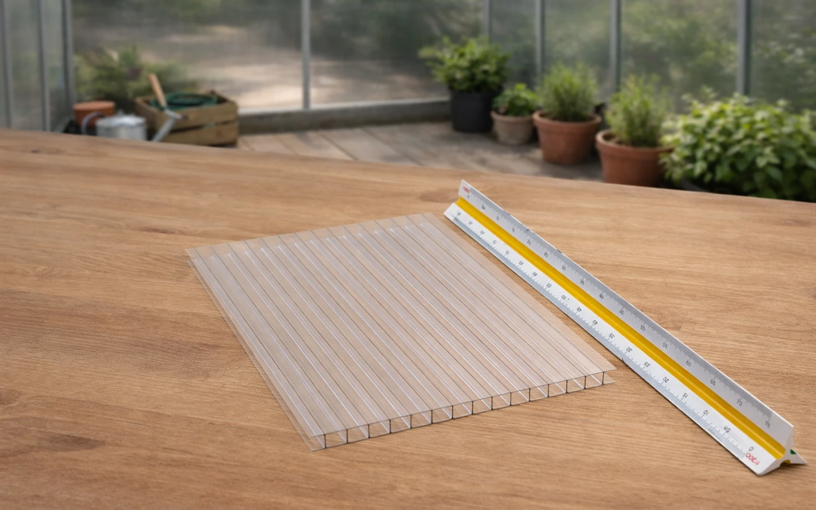 6 mm Starke Hohlkammerplatte aus Polycarbonat nach Maß geschnitten