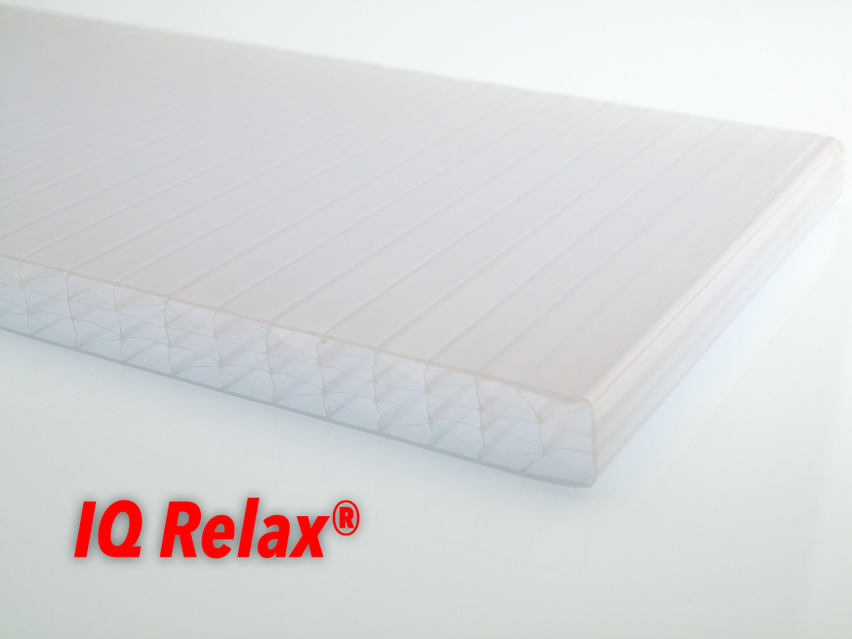 Polycarbonat Stegplatte 16 mm 3-fach + X IQ Relax ( Heatstop ) Polycarbonat Stegplatte 16 mm 3-fach + X IQ Relax ( Heatstop )