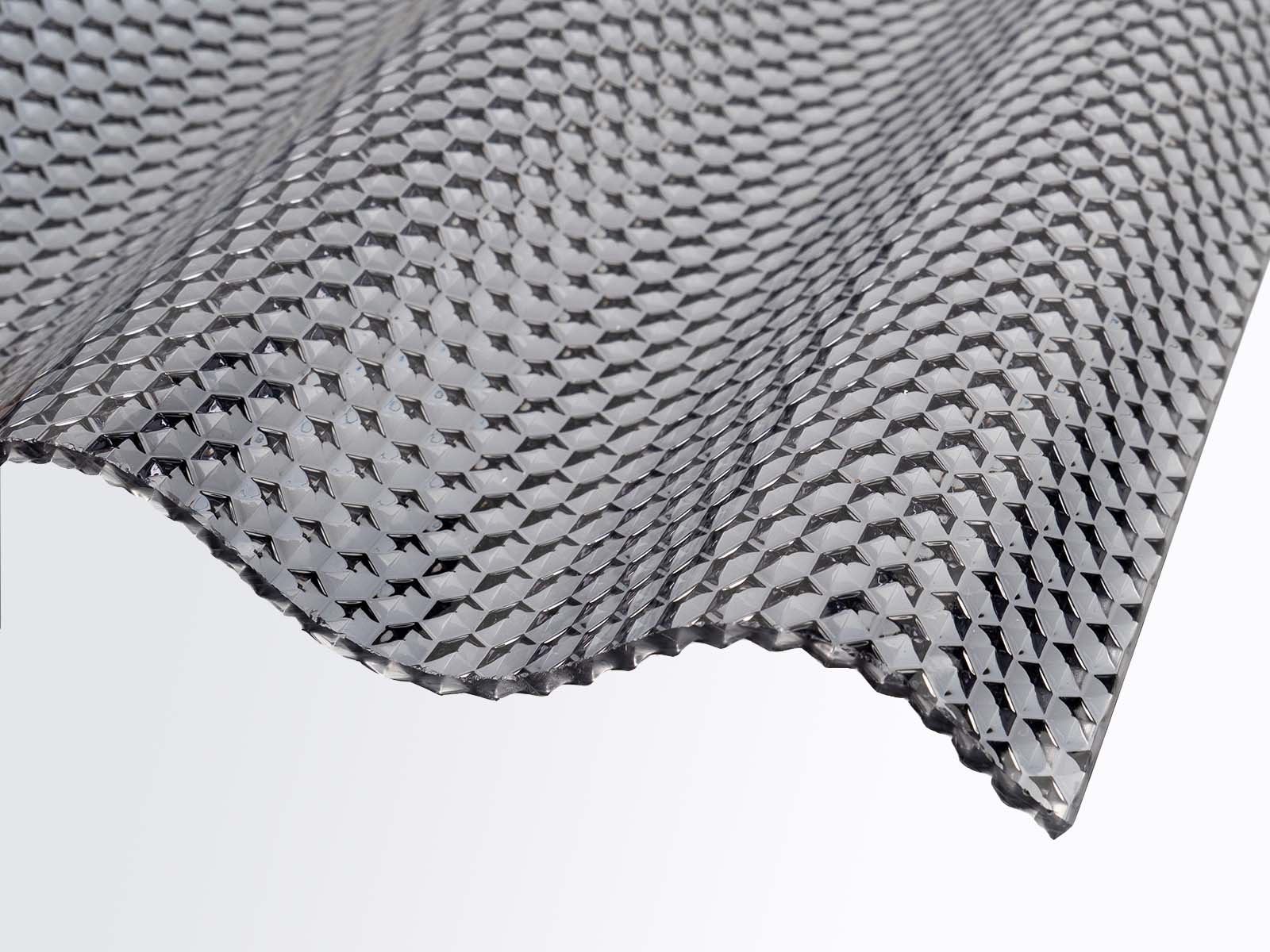 Wellplatte Grau anthrazit Detailaufnahme  Details Polycarbonat Wellplatte grau anthrazit