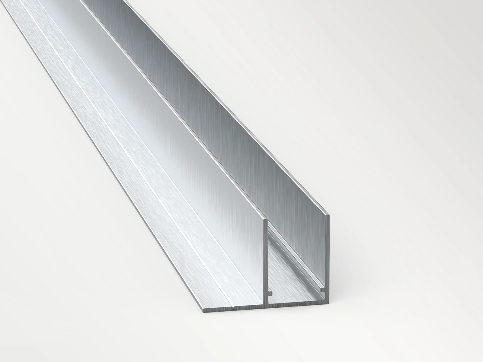 Alu F-Profil fuer 16 mm Stegplatten