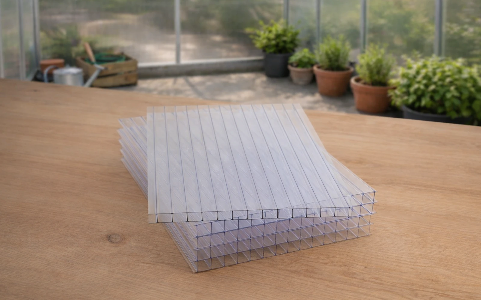 Polycarbonat Gewächshausplatten 4 mm im Set