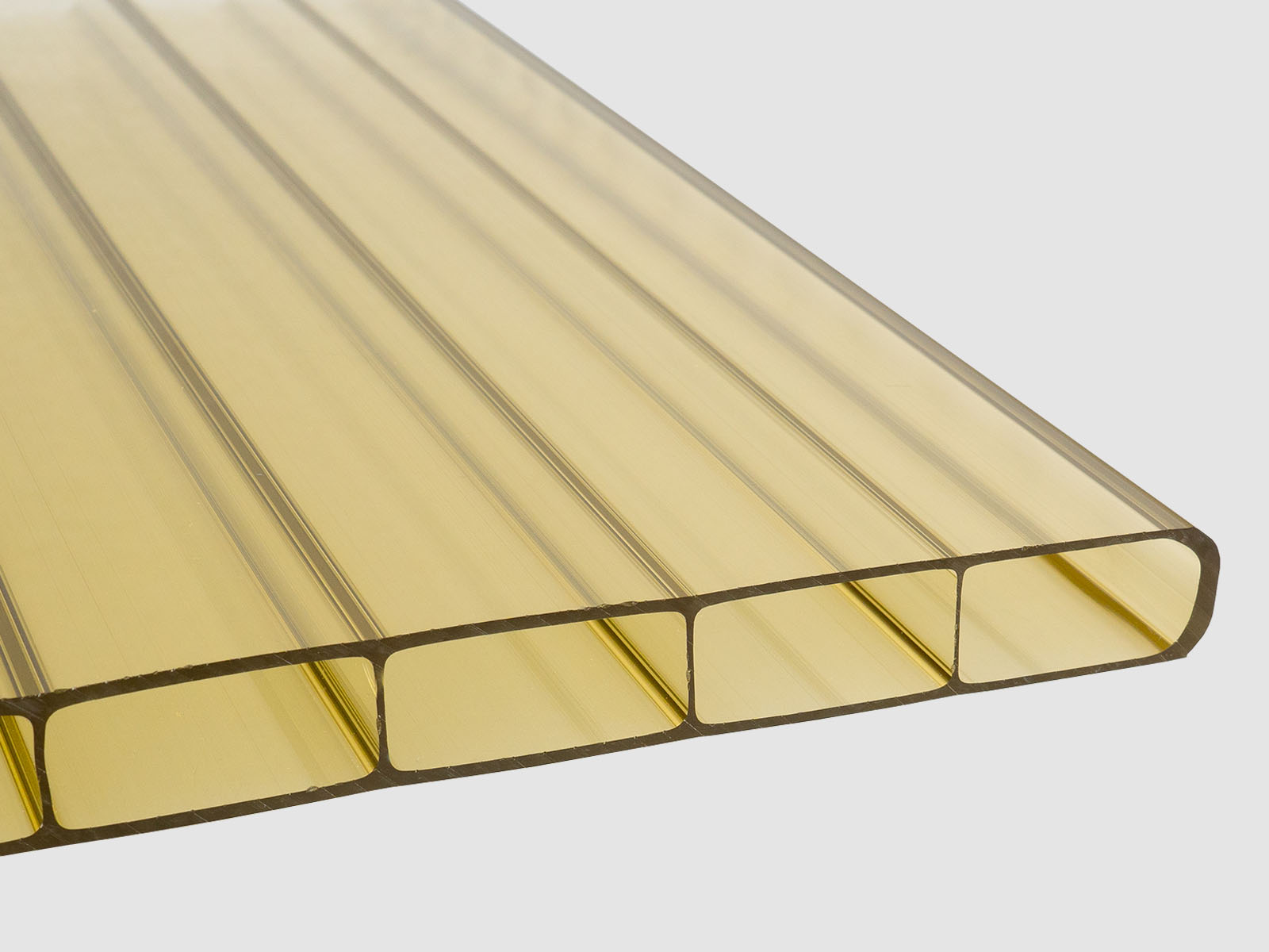 Stegplatte 16 mm - Bronze braun - Acrylglas Stegplatte 16 mm - Bronze braun - Acrylglas