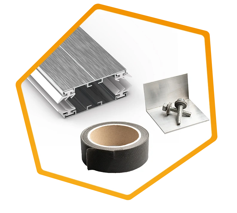 Zubehör 6 mm Doppelstegplatten Alu Profile und Zubehör für 6 mm Doppelstegplatten