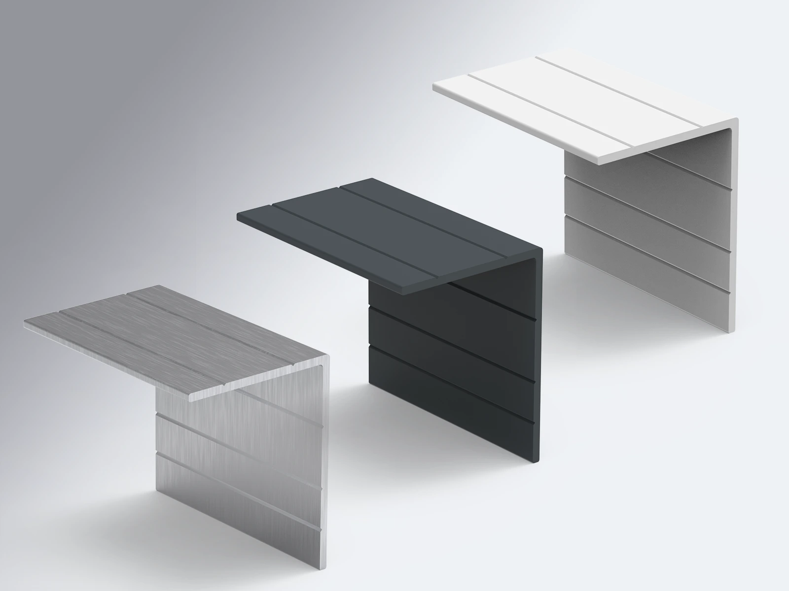 Abschlusswinkel 60 mm in pressblank, anthrazit oder weiß