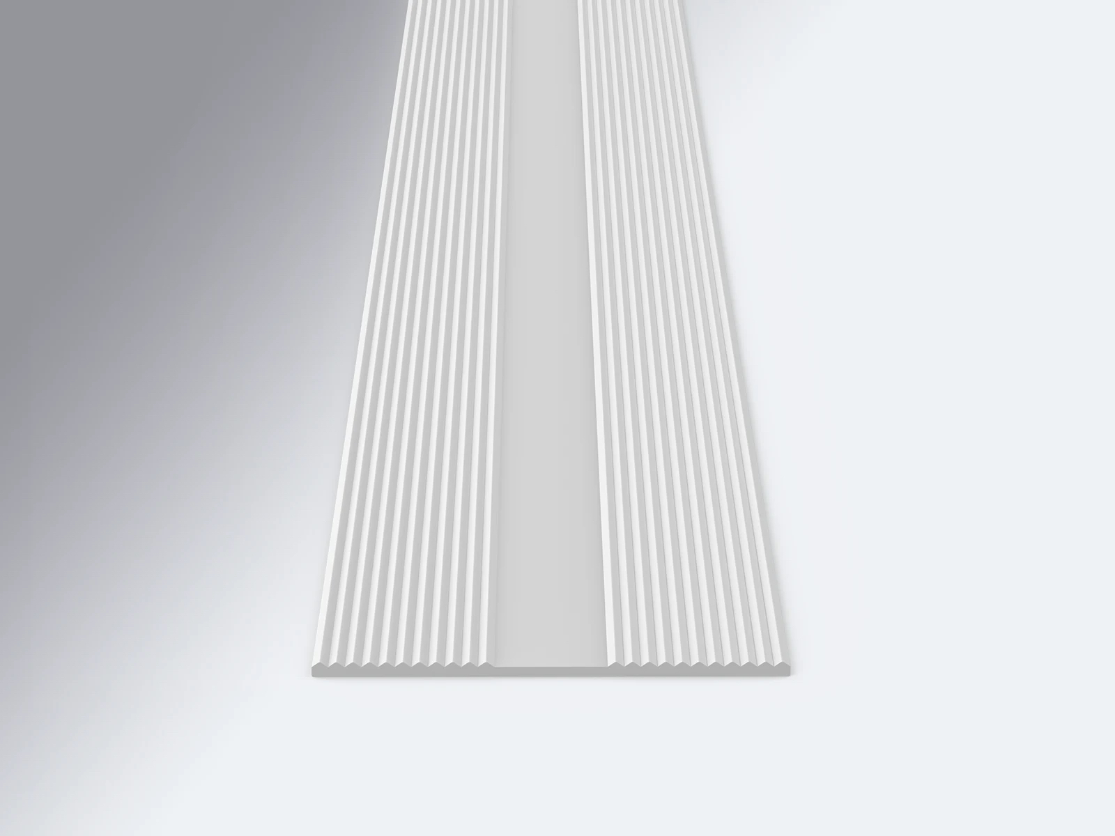 Frontansicht Auflagegummi 60 mm breit in hellgrau