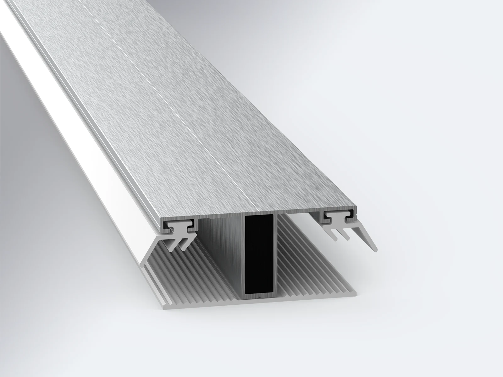 Verbindungsprofil für 16 mm Doppelstegplatte Alu/Gummi