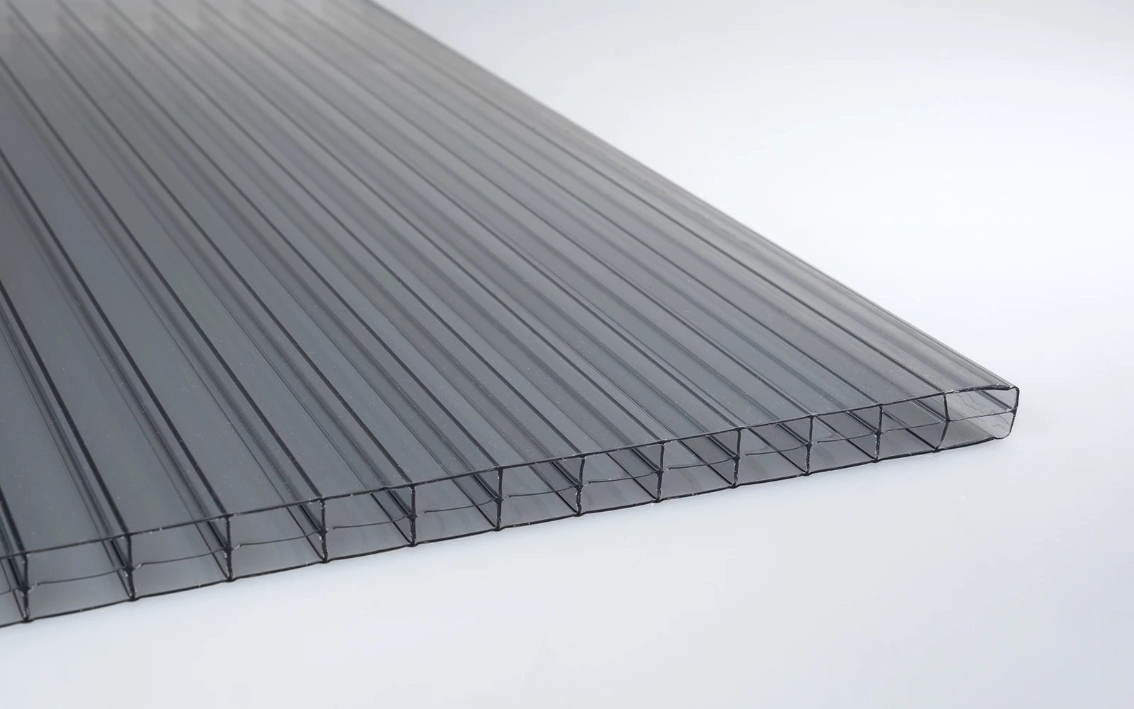 Polycarbonat Stegplatte 16 mm - 3 Fach grau anthrazit 