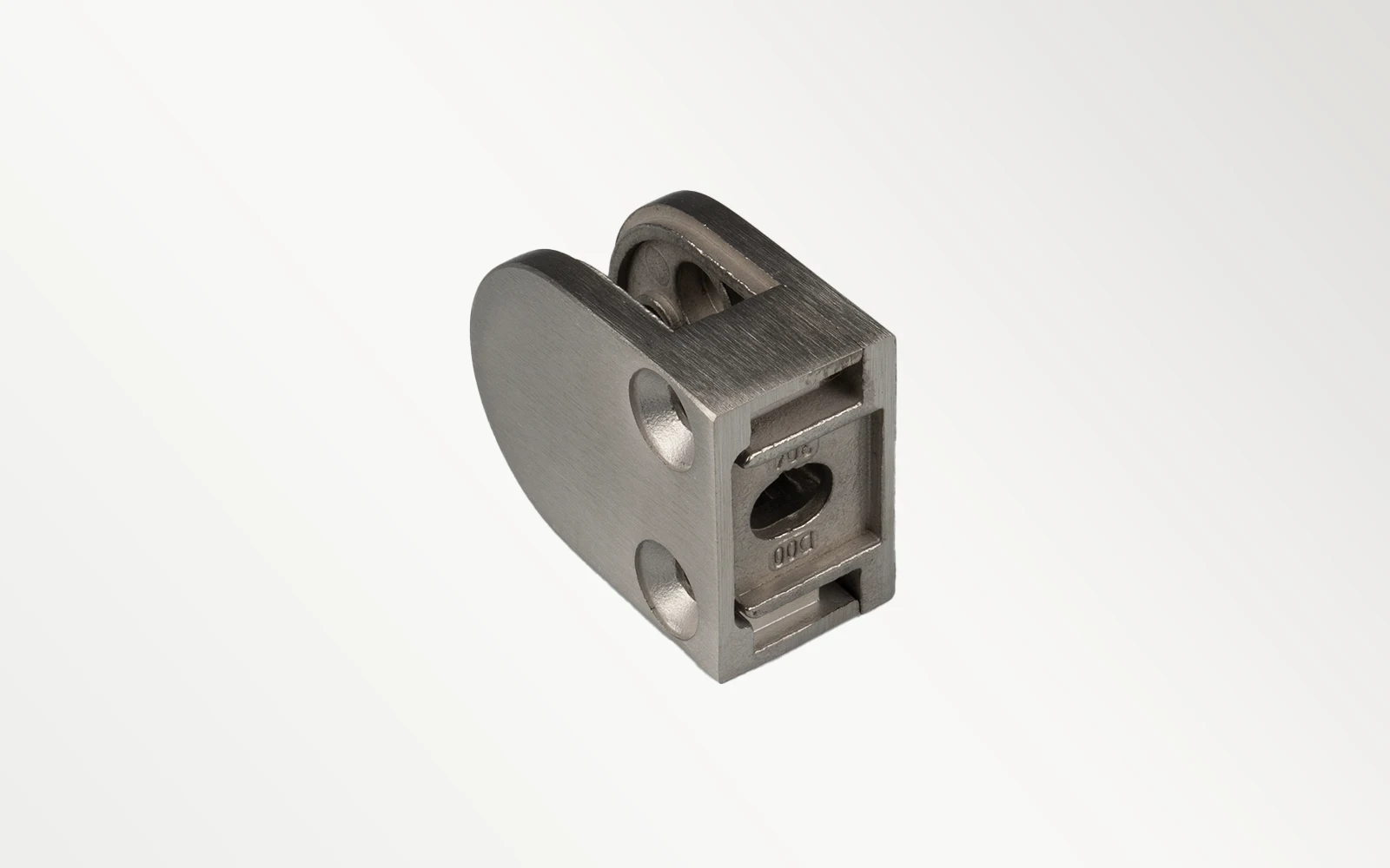 Rückansicht eines Klemmhalter für HPL Platten in 6-6 mm Stärke für Vierkantrohre Rückansicht eines Klemmhalter für HPL Platten in 6-6 mm Stärke für Vierkantrohre