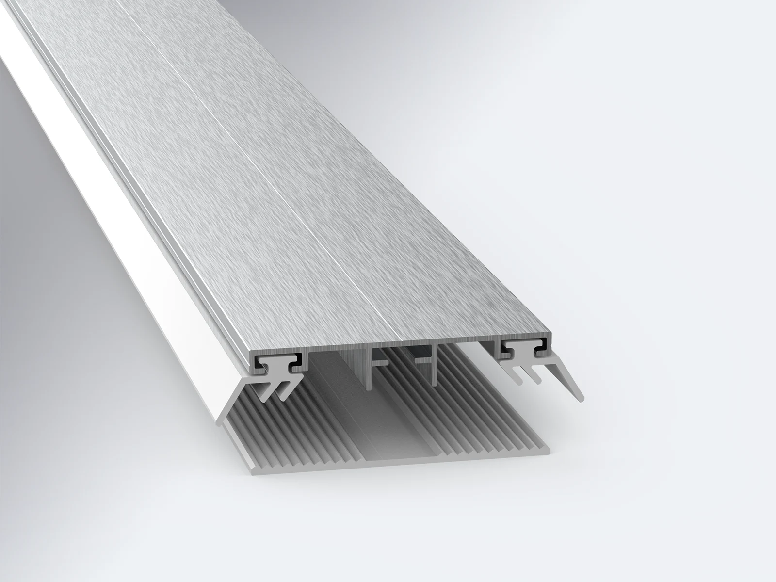 Aluminium Universalprofil für die Verlegung von Doppelstegplatten ab 4mm Stärke