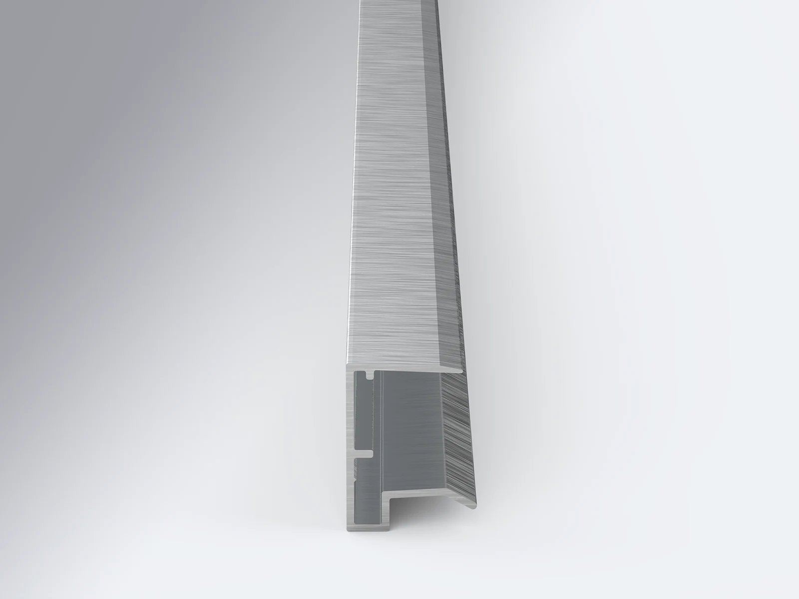 Abschlussprofil Kantenschützer für 16 mm Stegplatten aus mit Tropfkante pressblank Aluminium