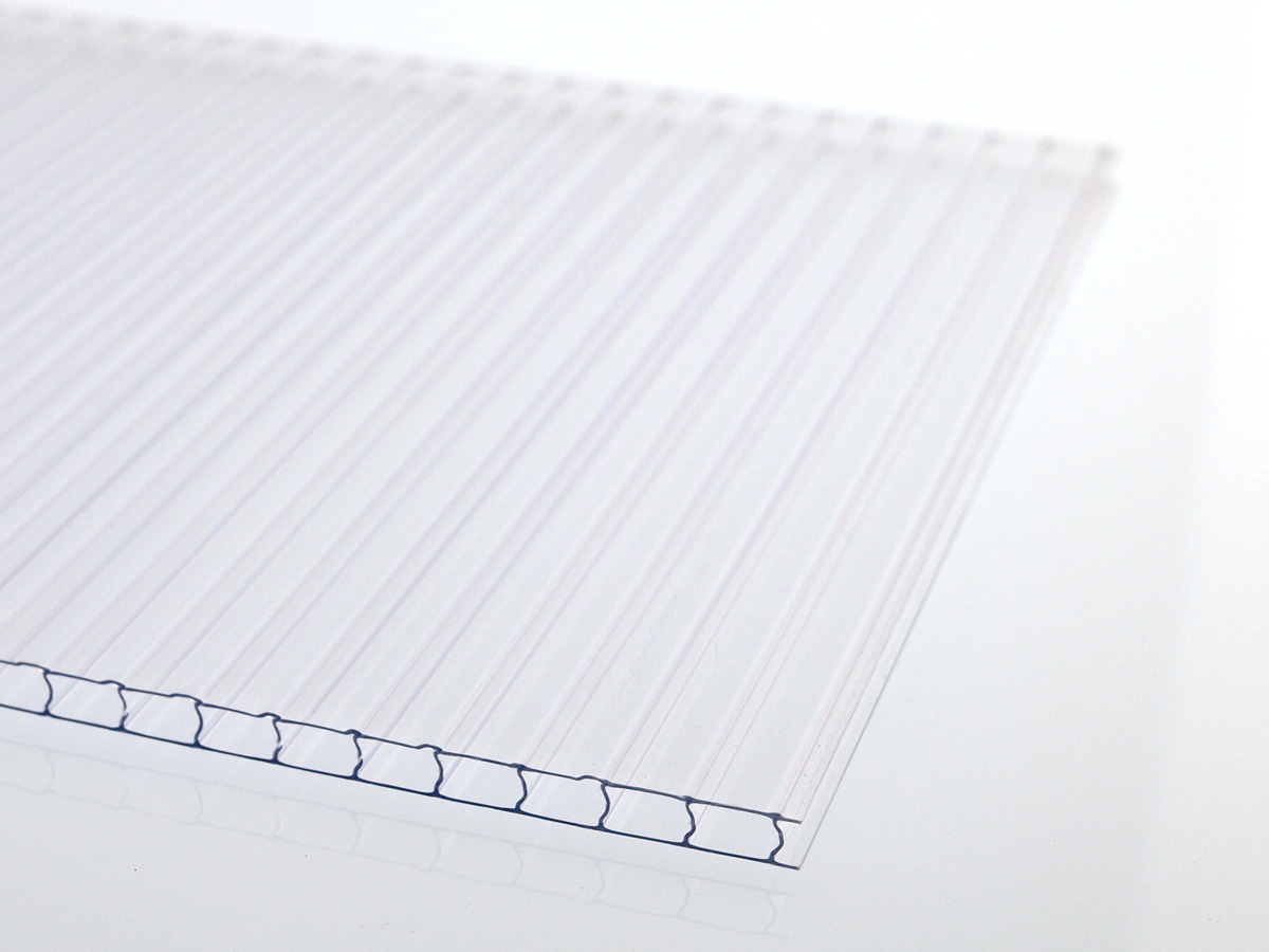 Stegplatte 4 mm - farblos - Polycarbonat Stegplatte 4 mm - farblos - Polycarbonat
