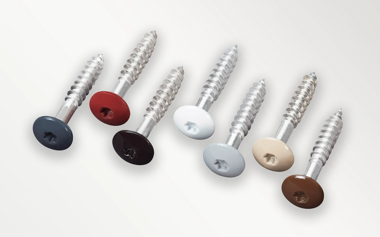 Schrauben für HPL Platten in verschiedenen Farben und RAL Tönen