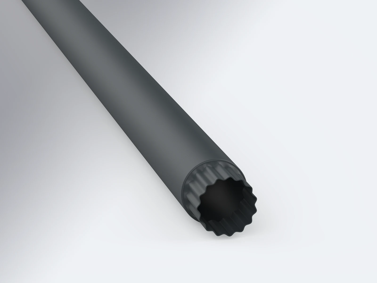 Fallrohr aus Aluminium in grau anthrazit RAL 7016