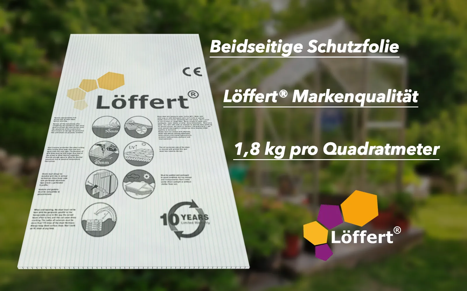 Löffert Gewächshausplatte 10 mm Vorteile