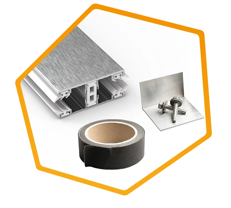 25 mm Stegplatten Zubehör Alu Profile und Zubehör für 25 mm Doppelstegplatten