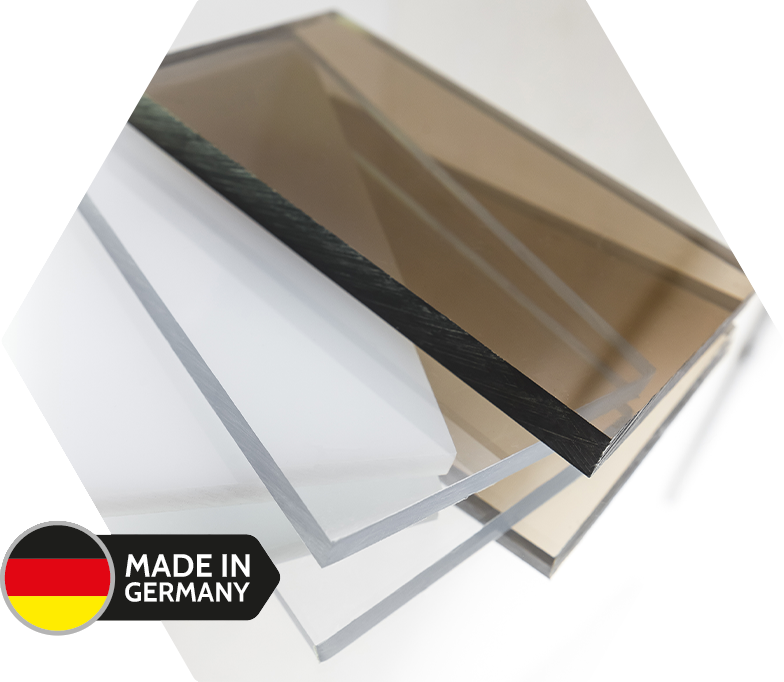 Produktbild von Polycarbonat Stegplatten 25mm Klar MAKROLON® UV 5M Muster